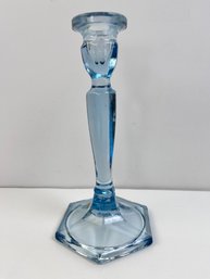 Fenton Blue Ice Glass Candleholder.