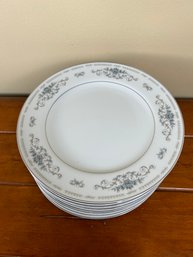Set Of 10  Fine Porcelain China - Diane Made In Japan Dinner Plates