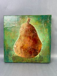 Lisa Lamoreaux Mixed Media Painting Of Pear