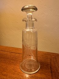 Vintage Etched Oil And Vinegar Decanter *Local Pick-Up Only*