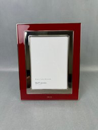 Pottery Barn Red Enamel Frame - 5 X 7  #1