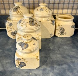 Vintage Hand Made In Red Deer Canada Kitchen Canisters