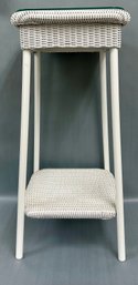 Lloyd Loom White Wicker Table