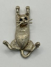 Sterling Silver Cat Pendant #2