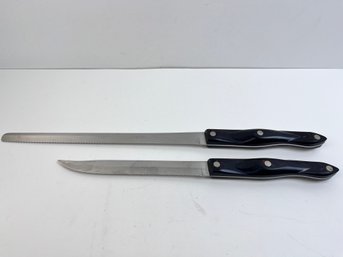 2 Cutco Serrated Kitchen Knives.
