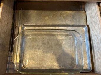 Drawer Of Kitchen Baking Pans