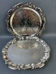 2 Silver Plate Platters.