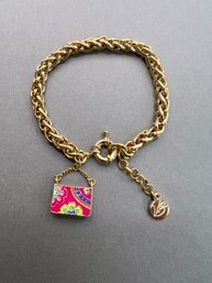 Vera Bradley Gold Tone Handbag Charm Bracelet