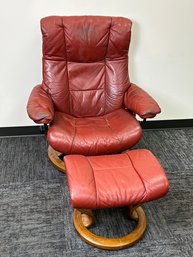 Vintage Ekormes Stressless Recliner Chair And Ottoman *local Pick Up Only*