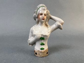 Vintage Made In Japan Half Porcelain Doll.