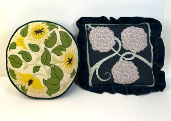 Vintage Hand Made Floral Pillows
