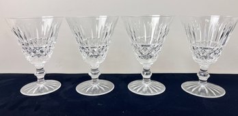4 Waterford Maeve 5.75 Inch Water Goblets.