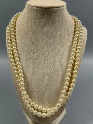 Pair Of Faux Pearl Strand Necklaces