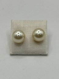 Faux Pearl Pierced Earrings