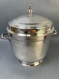 Wallace Silver Plate Ice Bucket With Pyrex Insert.