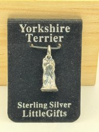 Sterling Silver Yorkshire Terrier Pendant