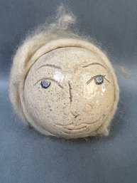 PNW Native Sawdust Fired Clay Face.