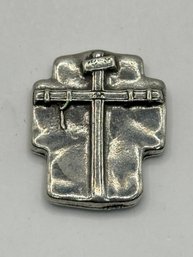 Silver Tone  Religious Medallion