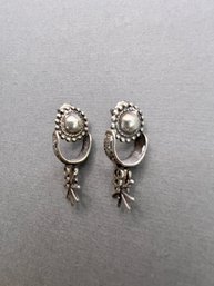 Silver Boot Spur Post Earrings - Spur Rotates
