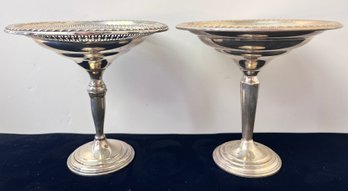 2 Weighted Sterling Silver Compotes.