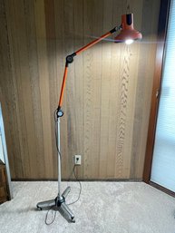 Articulating Floor Lamp On Casters - Sun Lick Hung Kee Lamps *LOCAL PICKUP ONLY - NO SHIPPING*