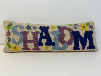 Vintage Hand Made Jewish Shalom Pillow