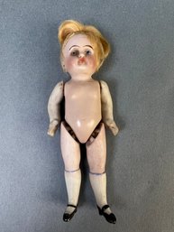 Antique All Bisque German Doll.