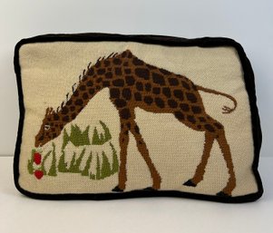 Vintage Hand Made Giraffe Pillow