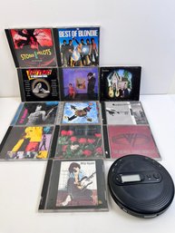 12 Rock & Roll Cds And A Untested Cd Player.