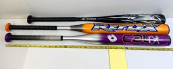 3 Aluminum Baseball/ Softball Bats.