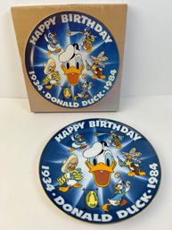 Vintage Happy Birthday Donald Duck Decor Plate