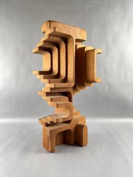 Brian Willsher 1977 Abstract Wood Sculpture