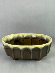 Hull Pottery Usa, Oblong Frothy Green Drip
