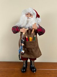 Holiday Santa With Carpenter Apron And Tools