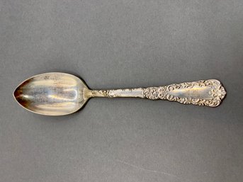 Sterling Silver Soup Spoon - Monogramed W/Message