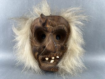 Wood & Fur Tribal Mask - No. 12