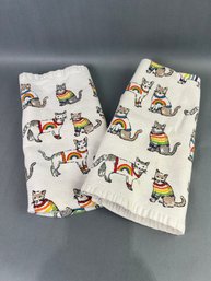 Rainbow Cat Dish Towels