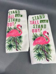 Flamingo Dish Towels