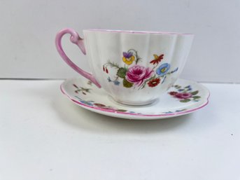 Shelley Of England Porcelain Tea Cup & Saucer.