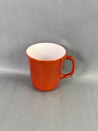 Pyrex Corning Vintage Burnt Orange Coffee Cup