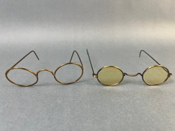 2 Pair Of Vintage Look Miniature Glasses.