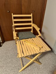 Vintage Wood Chair With Matching Side Table *Local Pick-Up Only*