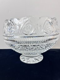 Waterford Punchbowl 7 1/2 Inch Tall 10 1/2 Diameter.