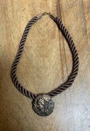 Cord And Medallion Necklace *LOCAL PICKUP ONLY - NO SHIPPING*