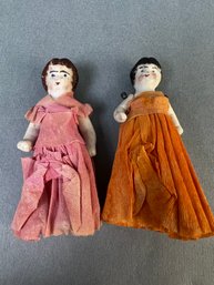 2 Antique Bisque Dolls.