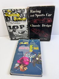 3 Vintage Car Racing Books.