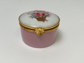 Vintage Porcelain Limoges Castel Trinket Box