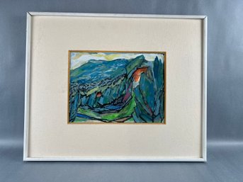 Mountain Landscape Painting - Artist, N. Carmeli