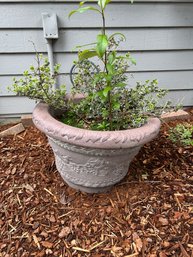 Outdoor Terracotta Color Resin Planter (#2)