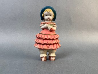 Vintage Porcelain Girl With Bowl Made In Japan.
